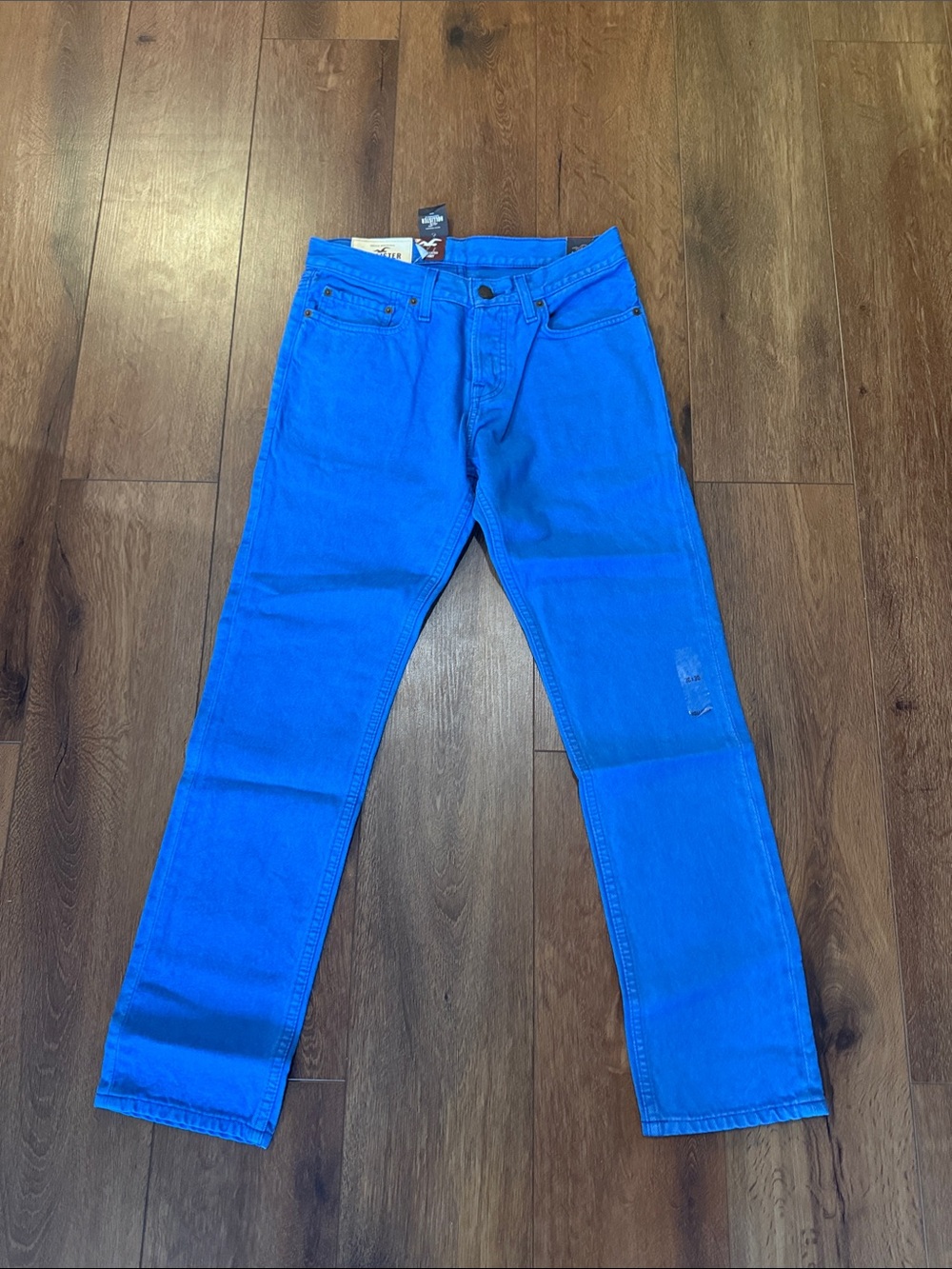Hollister Men's Bright Blue Skinny Jeans